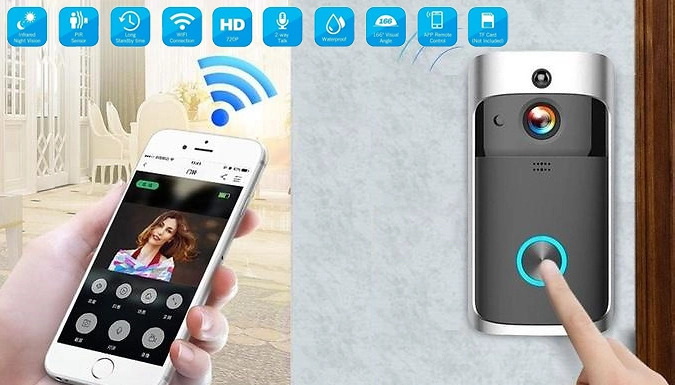 KAMEP Wireless Video Doorbell Camera with Chime, Smart Video Door Bell